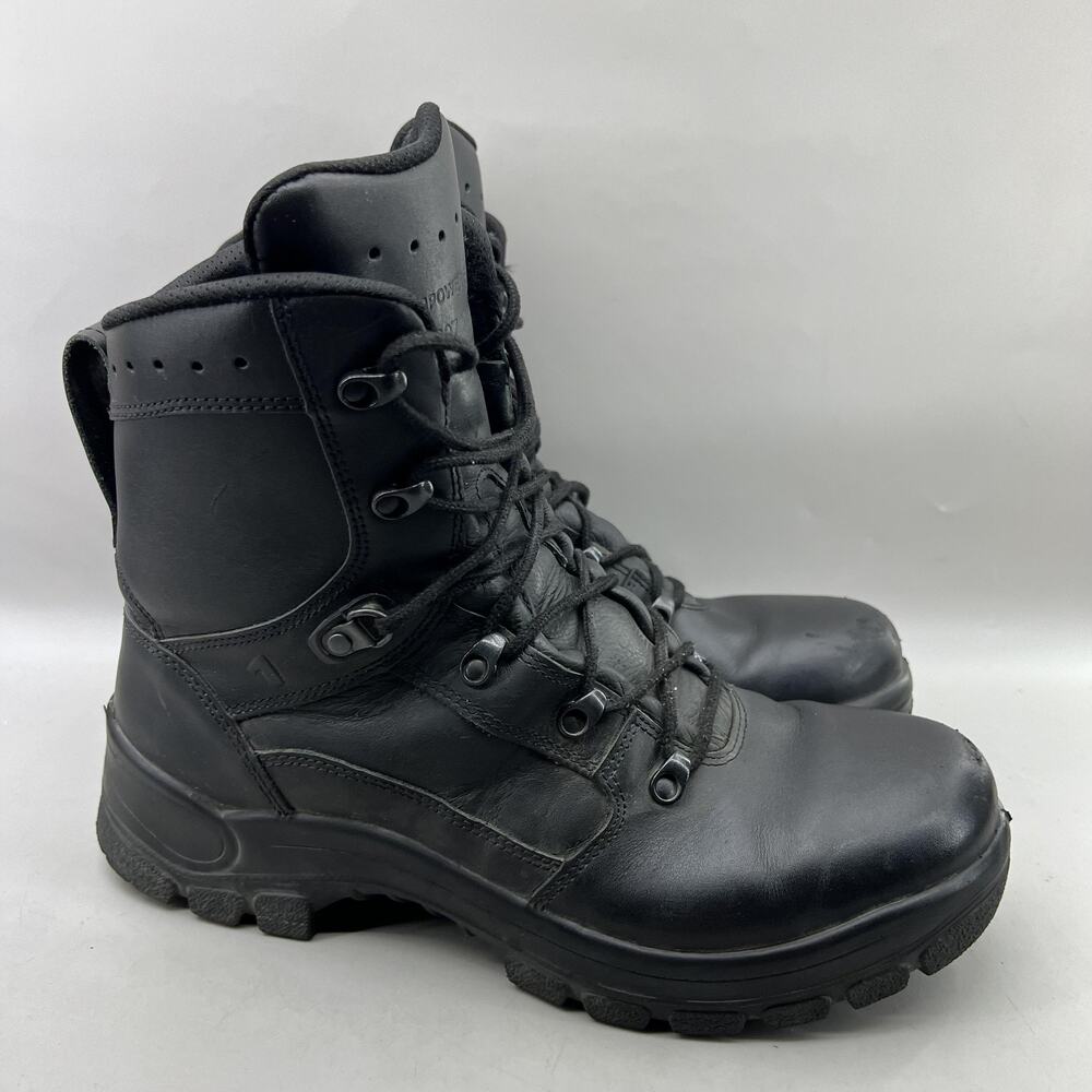 HAIX Airpower P7 Waterproof Tactical Boots Men Size 12 Black Leather High Shoes